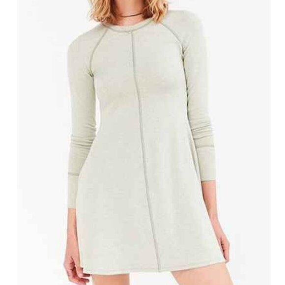 UO BDG “Outfield” Sweatshirt Mini Dress Pastel Pistachio Green Size M - Picture 1 of 10